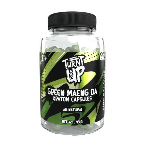 TURNT UP - KRATOM - GREEN MAENG DA CAPSULES - 60CT