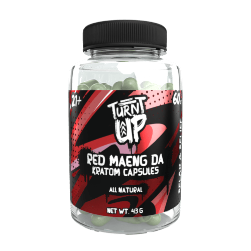 TURNT UP - KRATOM - RED MAENG DA CAPSULES - 60CT