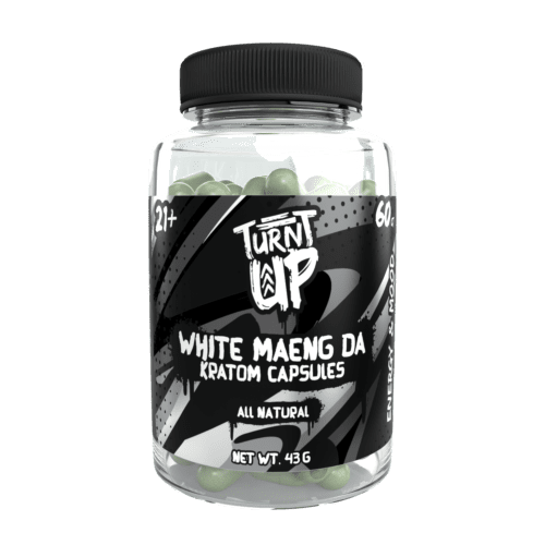 TURNT UP - KRATOM - WHITE MAENG DA CAPSULES - 60CT