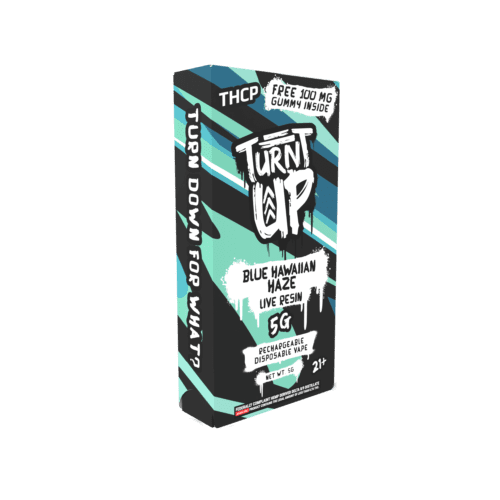 TURNT UP - THCP w/ THCA LIQUID DIAMONDS 5G DISPOSABLE - BLUE HAWAIIAN HAZE - 5pk