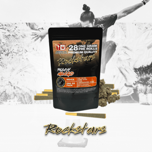Rockstars - 28g Pre Roll Pack - Peach Mango