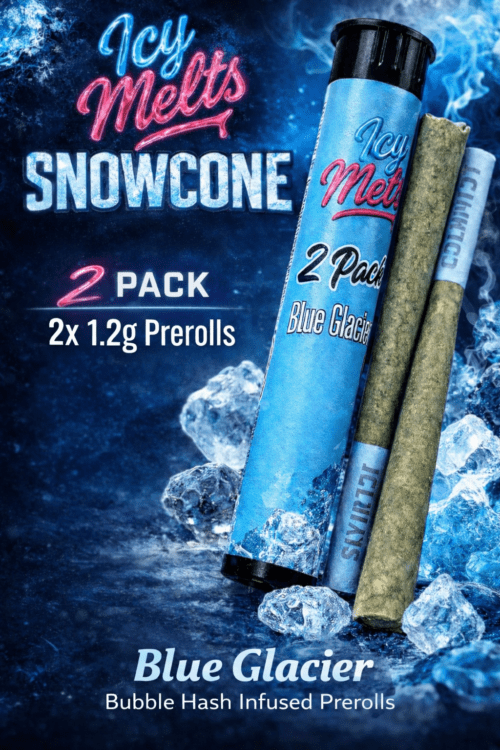 Icy Melts | Snowcone 2 Pack | Indica Blend | Blue Glacier