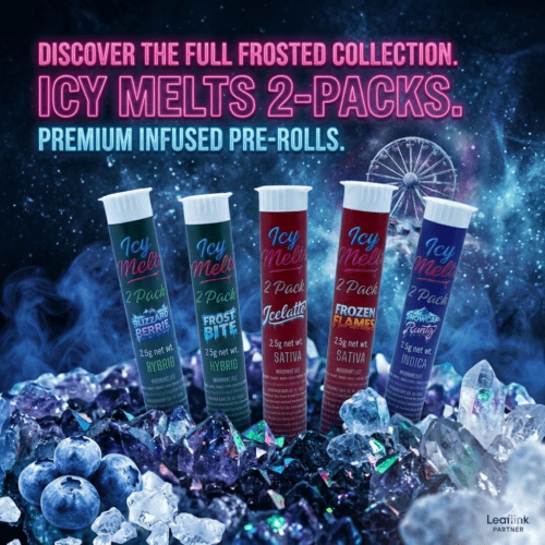 ICYCLES- 2pack Bubble Hash Infused pre-rolls (Blizzard Berrie)